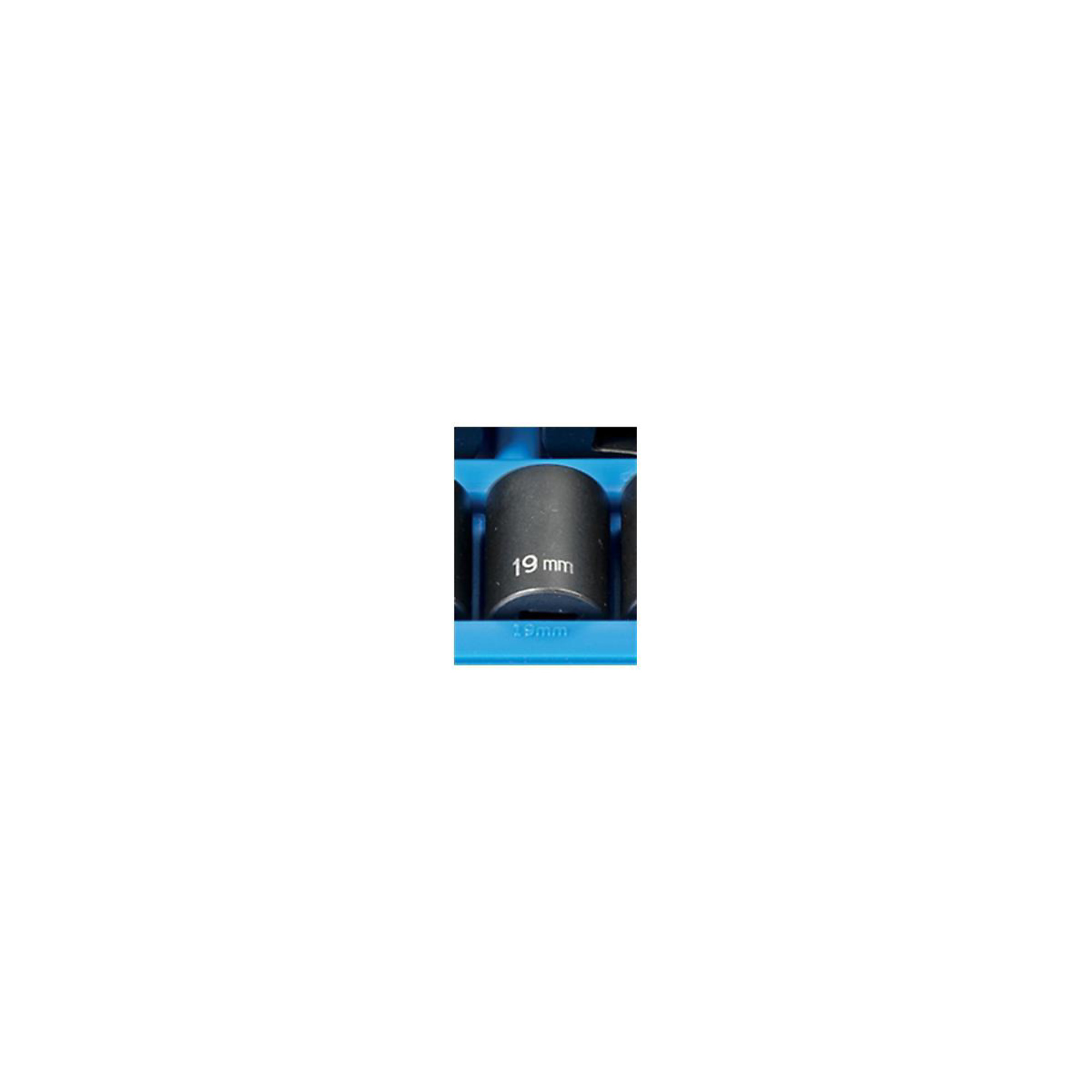 Grey Pneumatic Impact Socket — 19mm, 1/2in. Drive, 12-Point, Model# GRE2119M